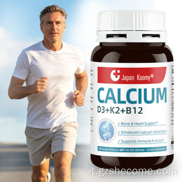 Shecome Calcio D3 K2 B12 Capsule Supporto cardiaco
